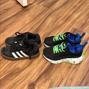 Toddler boys size 11  Reebok Sneakers and black white adidas
